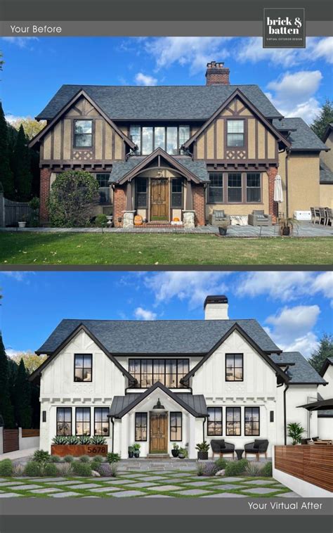 how to update a tudor style home exterior|tudor house siding.